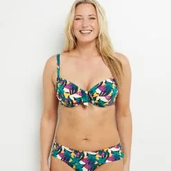 Lilou MAILLOT DE BAIN COQUE MICROFIBRE MULTICO ROSE -Collants importe boutique 20015900 C