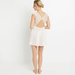 TINA NUISETTE DENTELLE BLANC -Collants importe boutique 20018200 D