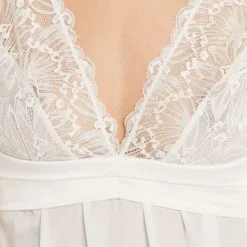 TINA NUISETTE DENTELLE BLANC -Collants importe boutique 20018200 Z