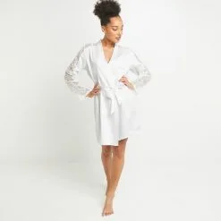 TINA DESHABILLE DENTELLE BLANC