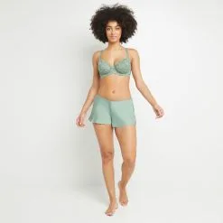 BASIL SHORT SATIN MAT Vert Clair