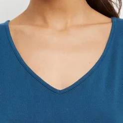 Bambou T-SHIRT MANCHES COURTES PETROLE -Collants importe boutique 20029800 Z