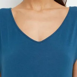 Bambou NUISETTE MANCHES COURTES PETROLE -Collants importe boutique 20030700 Z