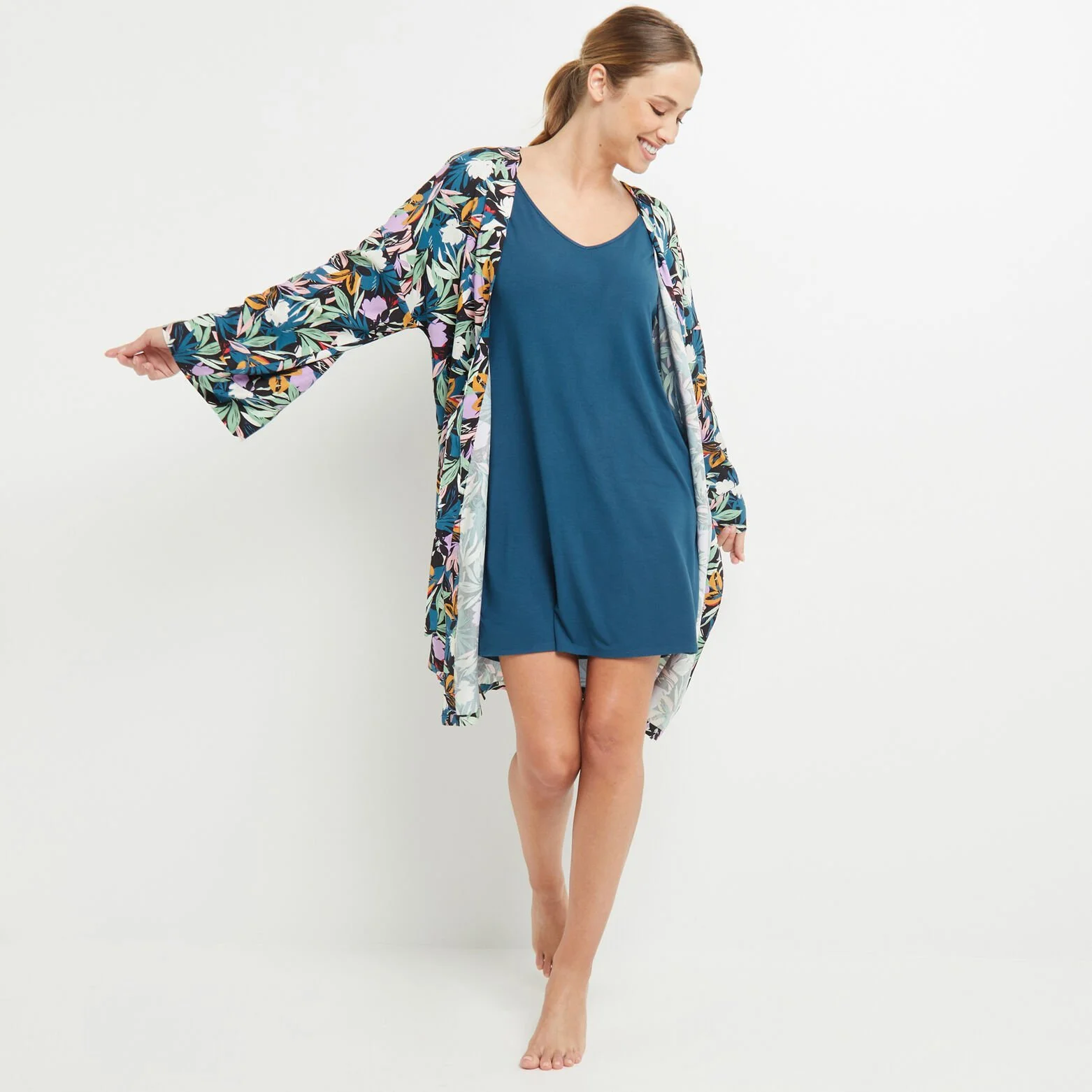 BECKIE DESHABILLE MULTICO BLEU 3 BECKIE DESHABILLE MULTICO BLEU