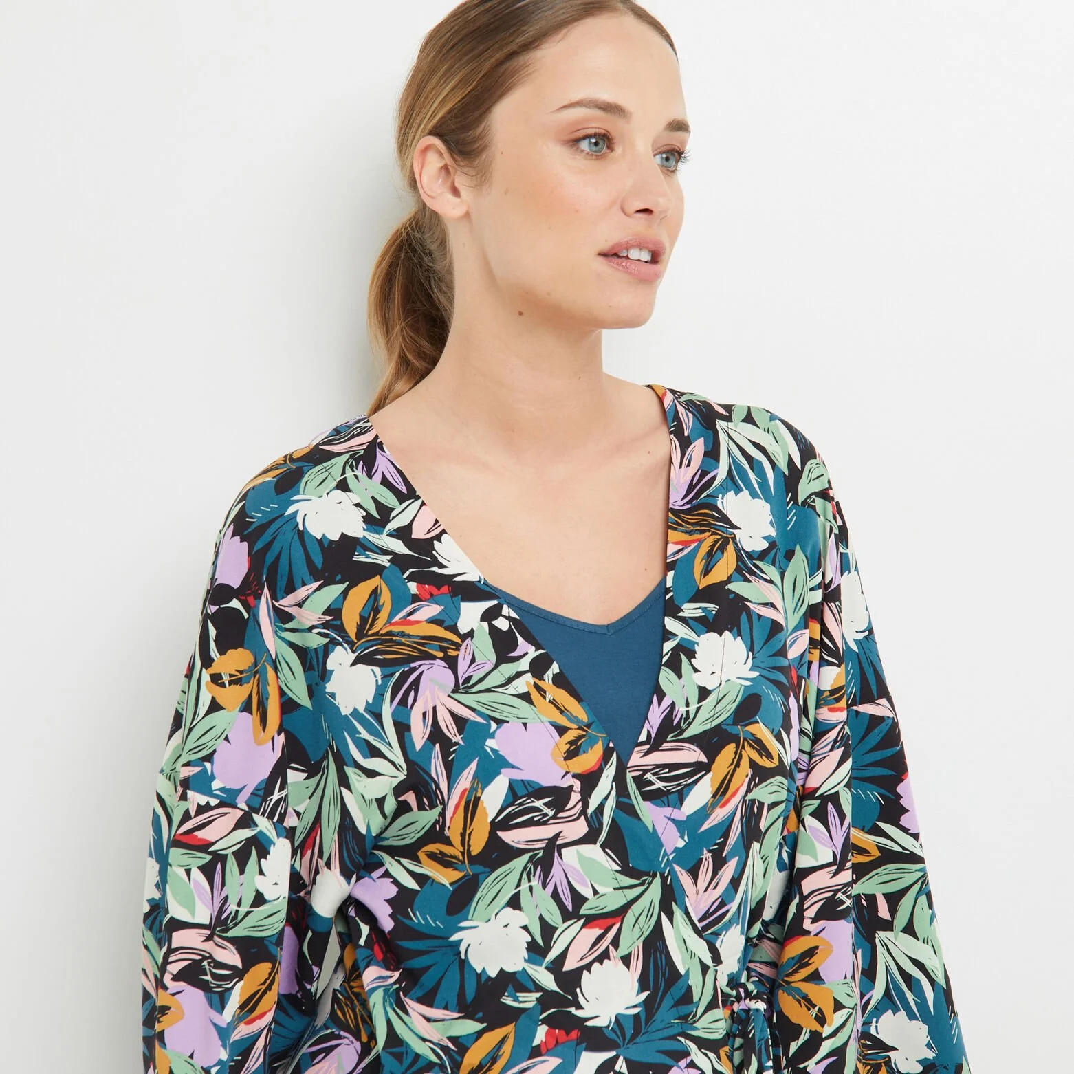 BECKIE DESHABILLE MULTICO BLEU 4 BECKIE DESHABILLE MULTICO BLEU – Image 2