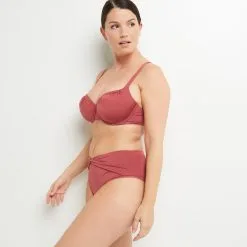 Leonie MAILLOT DE BAIN CULOTTE HAUTE BORDEAUX -Collants importe boutique 20035900 C