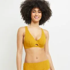 Lemon MAILLOT DE BAIN EMBOITANT FOULARD JAUNE