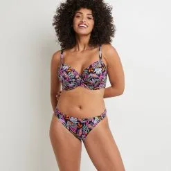 Lavande MAILLOT DE BAIN SLIP MIDI NOIR -Collants importe boutique 20045100 C