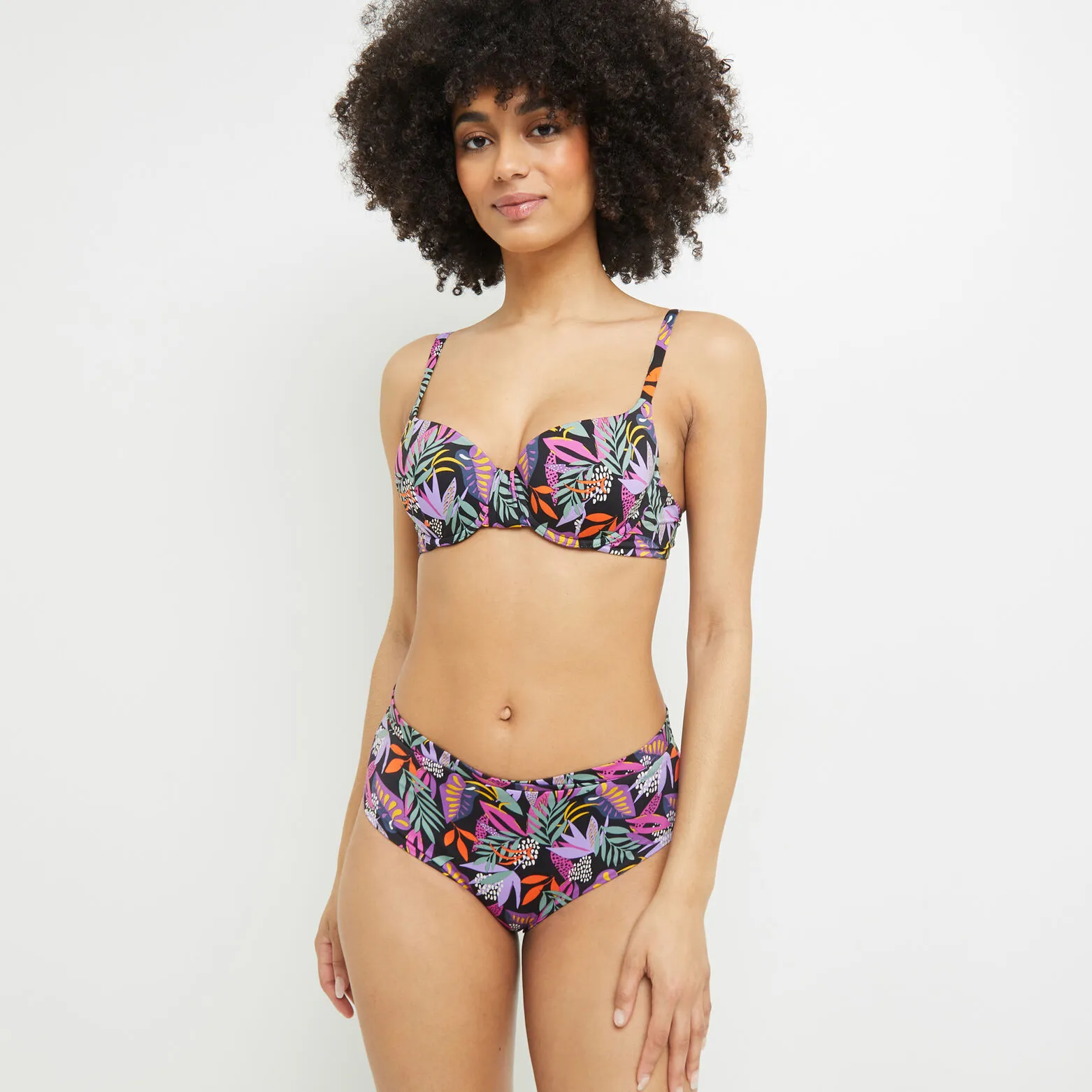 Lavande MAILLOT DE BAIN CULOTTE HAUTE NOIR 5 Lavande MAILLOT DE BAIN CULOTTE HAUTE NOIR – Image 3