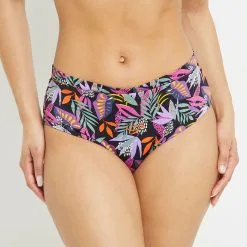 Lavande MAILLOT DE BAIN CULOTTE HAUTE NOIR