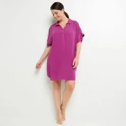 LEILA TUNIQUE BEACHWEAR FUCHSIA