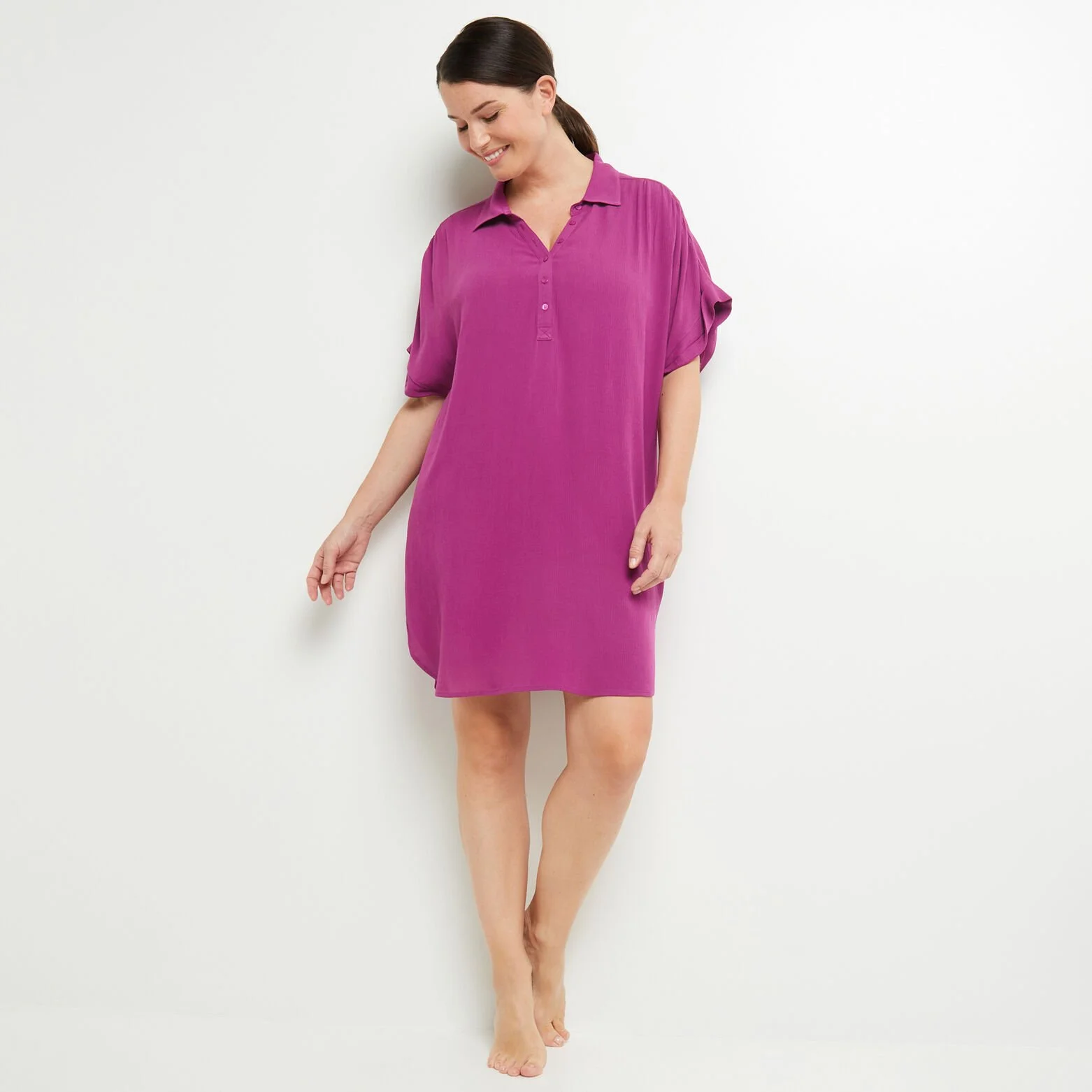 LEILA TUNIQUE BEACHWEAR FUCHSIA 3 LEILA TUNIQUE BEACHWEAR FUCHSIA