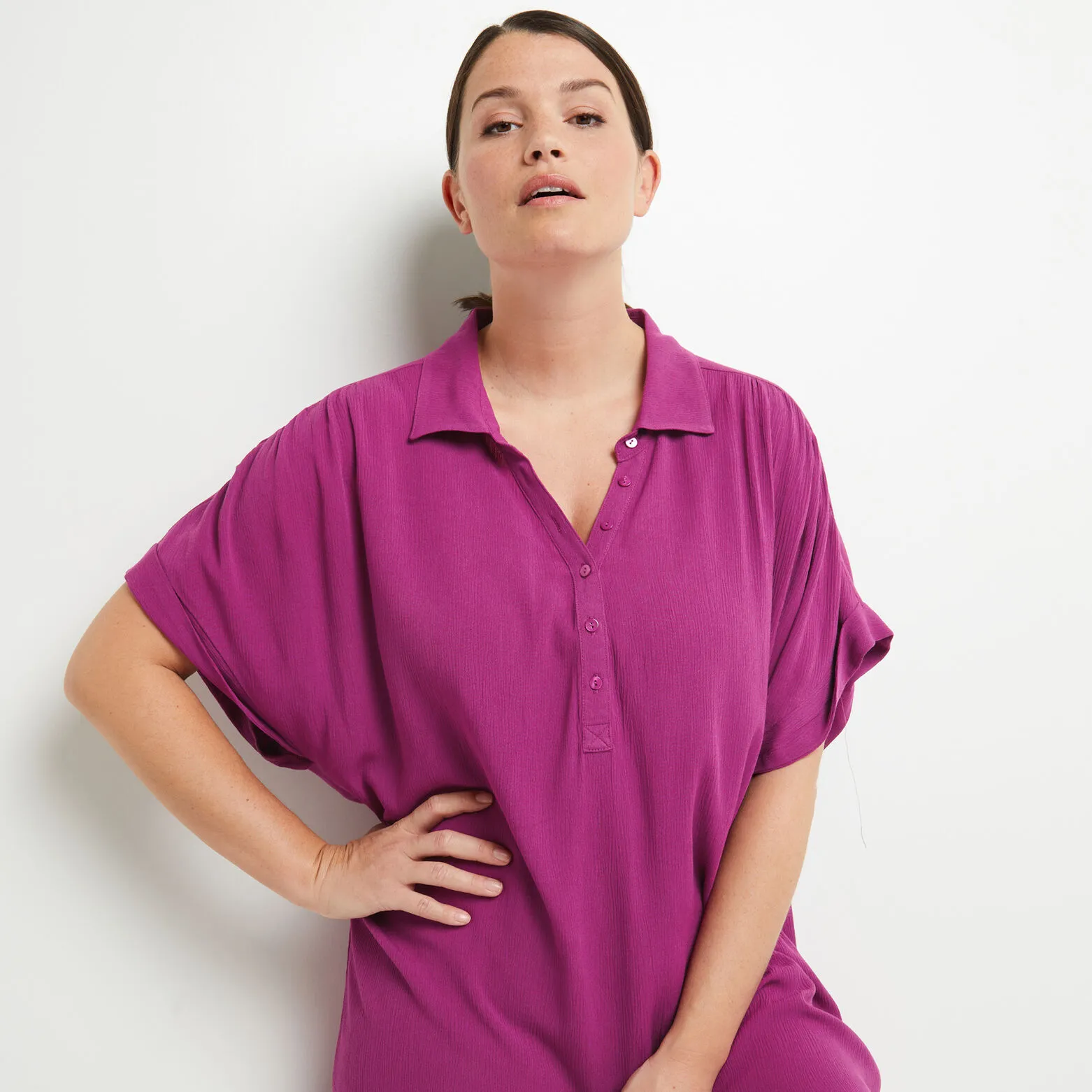 LEILA TUNIQUE BEACHWEAR FUCHSIA 4 LEILA TUNIQUE BEACHWEAR FUCHSIA – Image 2