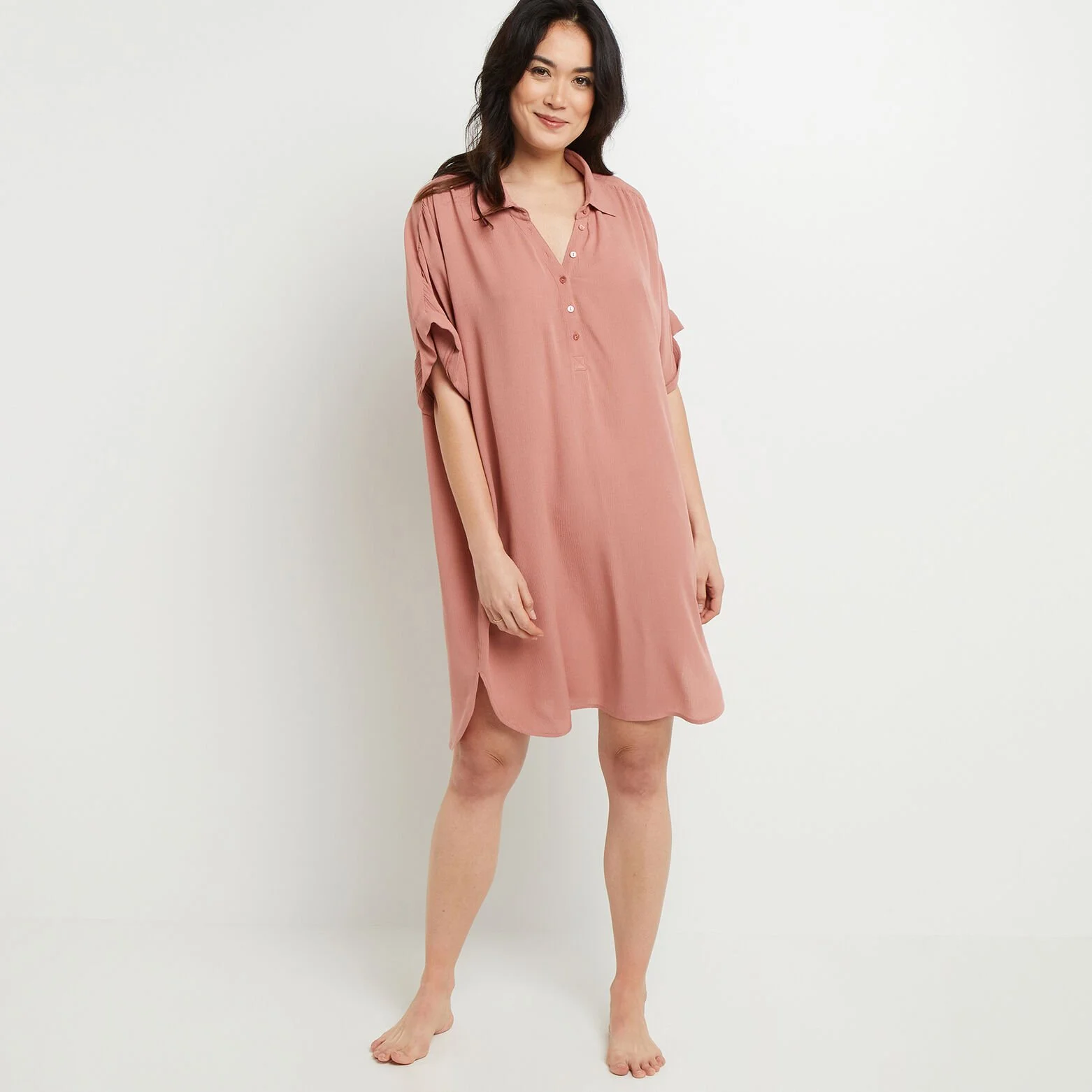 LEILA TUNIQUE BEACHWEAR ROSE 3 LEILA TUNIQUE BEACHWEAR ROSE