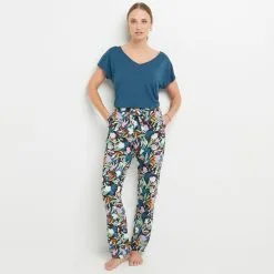 BECKIE PANTALON MULTICO BLEU