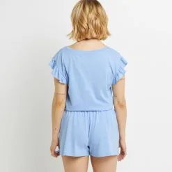 BILL SHORT COTON BLEU CLAIR 7 BILL SHORT COTON BLEU CLAIR -Collants importe boutique 20065700 D