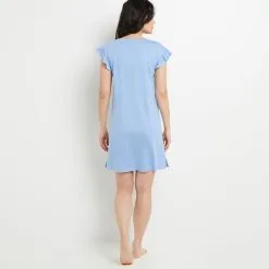 BILL NUISETTE MANCHES COURTES COTON BLEU CLAIR -Collants importe boutique 20065900 D