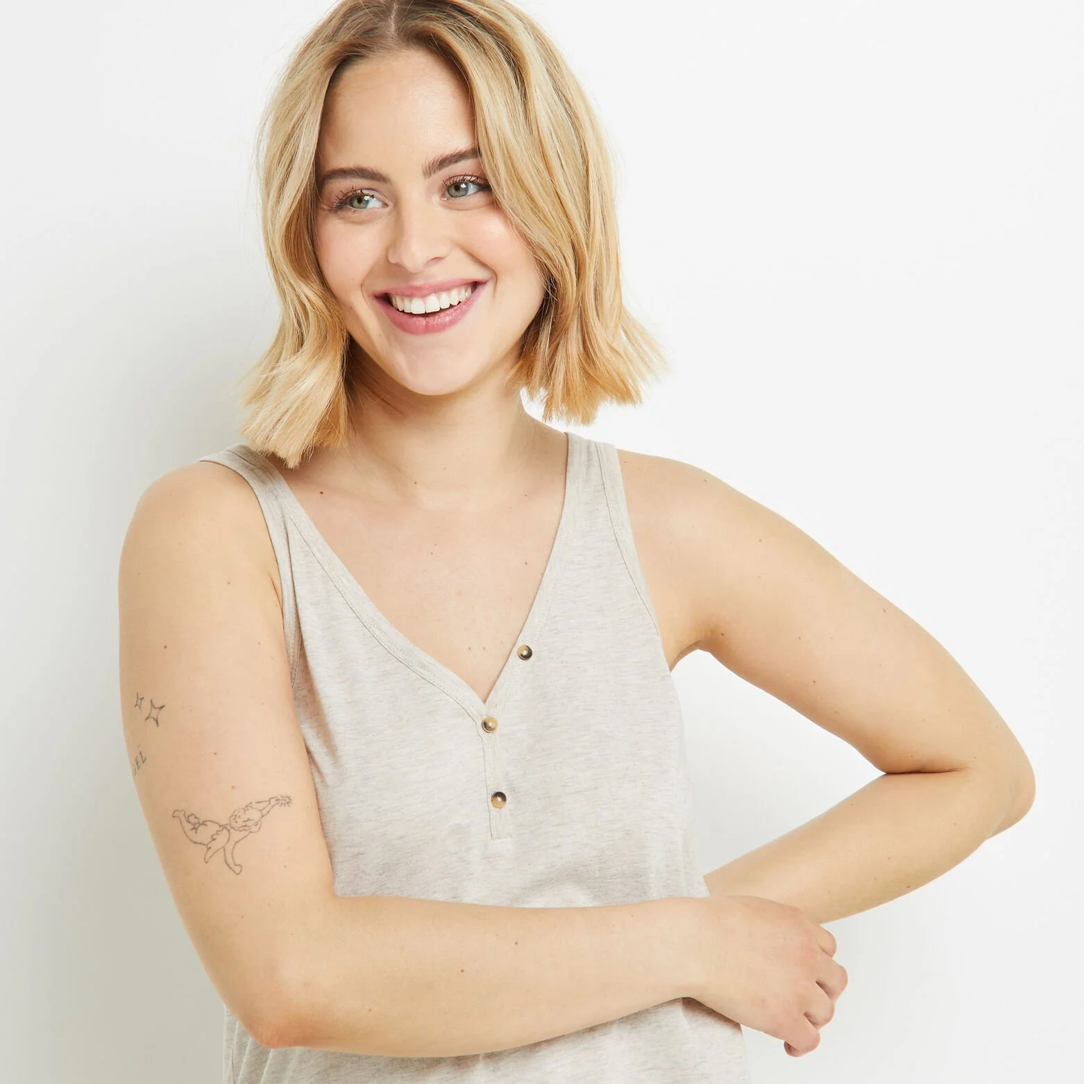 Bambi TOP COTON BEIGE 4 Bambi TOP COTON BEIGE – Image 2