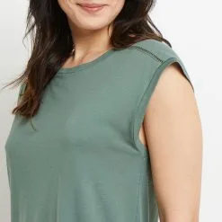 Bambi NUISETTE MANCHES COURTES COTONi KAKI -Collants importe boutique 20071201 Z