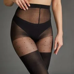 Feline COLLANT 60D NOIR -Collants importe boutique 40135100 Z