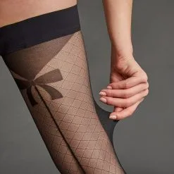 Angelina BAS AUTOFIXANT 20D NOIR -Collants importe boutique 40139900 D