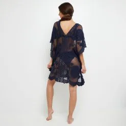 Iggy BEACHWEAR TUNIQUE BRODEE MARINE 9 Iggy BEACHWEAR TUNIQUE BRODEE MARINE -Collants importe boutique 42582503 D