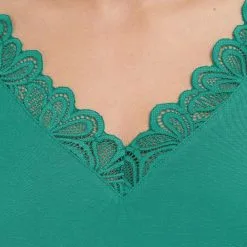 SYARA TEE SHIRT MANCHES COURTES VERT -Collants importe boutique 43186804 Z