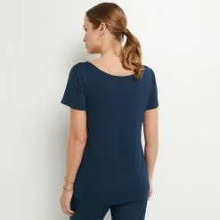 SYARA TEE SHIRT MANCHES COURTES MARINE -Collants importe boutique 43186805 D