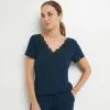 SYARA TEE SHIRT MANCHES COURTES MARINE -Collants importe boutique 43186805 F