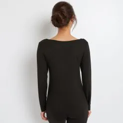 SYARA TEE SHIRT MANCHES LONGUES NOIR -Collants importe boutique 43186900 D