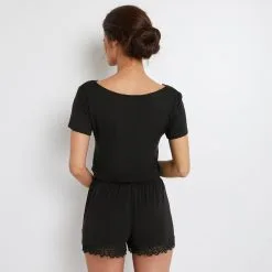 SYARA SHORT VISCOSE NOIR -Collants importe boutique 43187001 D