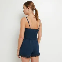 SYARA SHORT VISCOSE MARINE -Collants importe boutique 43187004 D