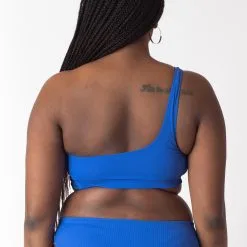 EMIE BRASSIERE ONE SHOULDER MAILLE COTEL BLEU -Collants importe boutique 77015600 D