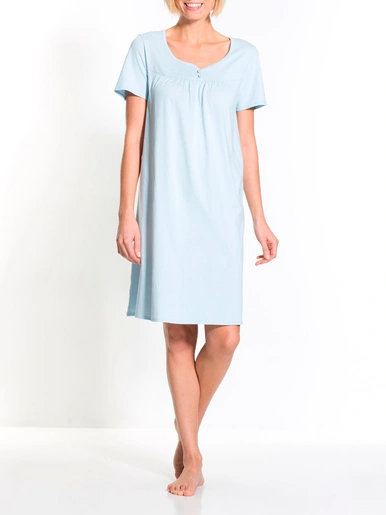 Lingerelle Chemise De Nuit Courte Unie Lot De 2 4 Lingerelle Chemise De Nuit Courte Unie Lot De 2 – Image 2