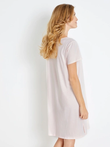 Lingerelle Chemise De Nuit Courte Unie Lot De 2 5 Lingerelle Chemise De Nuit Courte Unie Lot De 2 – Image 3