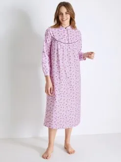Lingerelle Chemise De Nuit En Coton émerisé